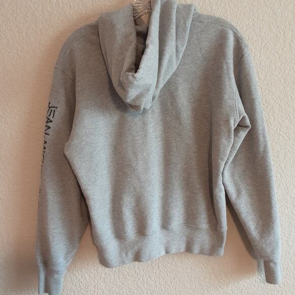 Uniqulo BASQUAIT Artist Grey Fleece Pocketed Hoodie XS - Picture 4 of 12